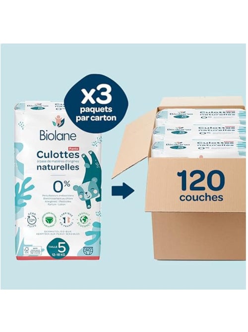 Couches culottes taille 5 (3 paquets - 120 couches) - Kiabi Couches culottes taille 5 (3 paquets - 120 couches) - Kiabi