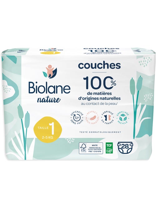 Couches écologiques Taille 1 (2 à 5 kg) – 28 couches - Kiabi Couches écologiques Taille 1 (2 à 5 kg) – 28 couches - Kiabi
