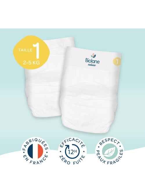 Couches écologiques Taille 1 (2 à 5 kg) – 28 couches - Kiabi Couches écologiques Taille 1 (2 à 5 kg) – 28 couches - Kiabi