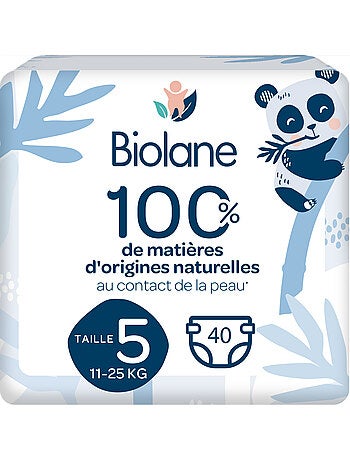 Couches écologiques taille 5 de 11 à 25kg - 40 couches