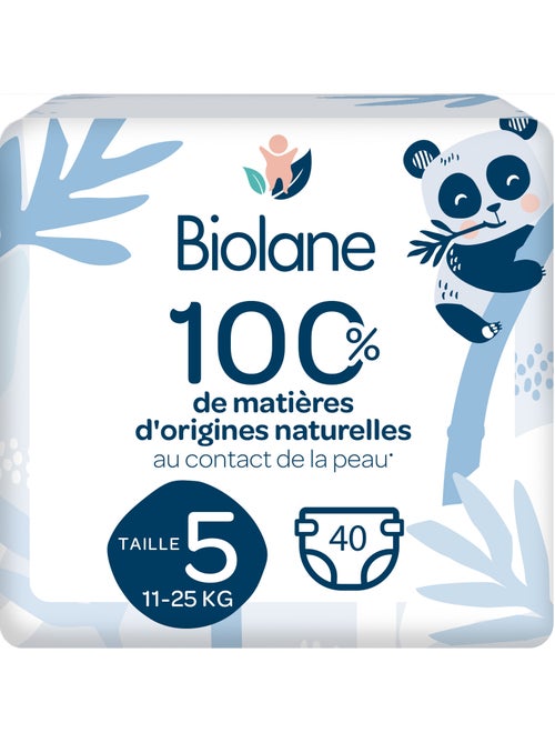 Couches écologiques taille 5 de 11 à 25kg - 40 couches - Kiabi