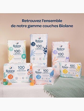Couches écologiques taille 6 de 16+kg - 34 couches biolane