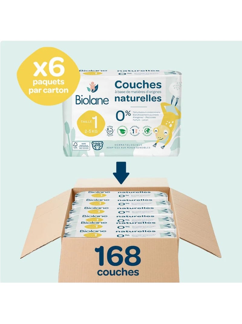 Couches taille 1 (6 paquets - 168 couches) biolane N/A - Kiabi