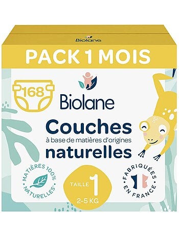 Couches taille 1 (6 paquets - 168 couches)