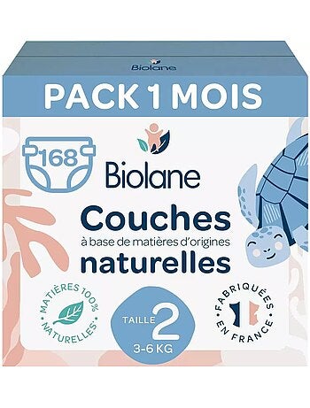 Couches taille 2 (6 paquets - 168 couches)