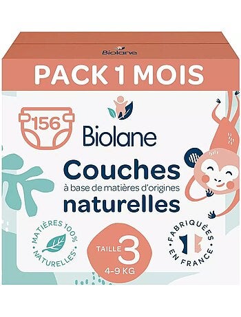 Couches taille 3 (3 paquets - 156 couches)