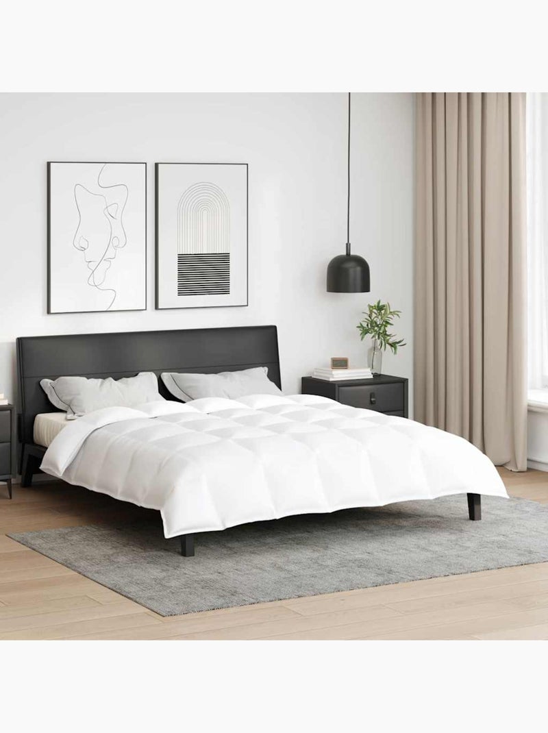 Couette 2 en 1 garnissage plume et coton - vidaxl Blanc - Kiabi