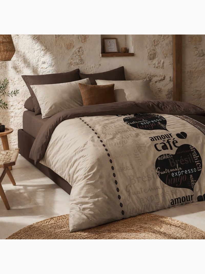 Couette 400gr/m2 Amour De Cafe Taupe - Kiabi