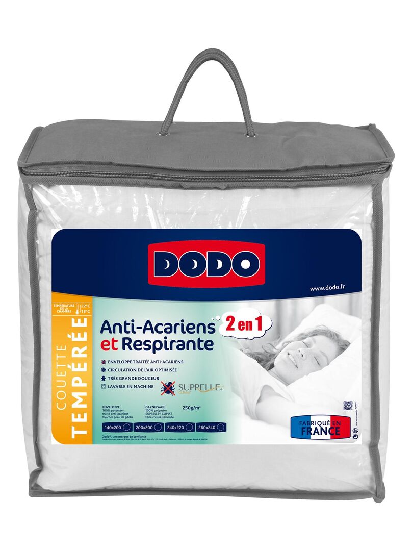 Couette anti-acariens et respirante DODO - Blanc - Kiabi - 36.53€