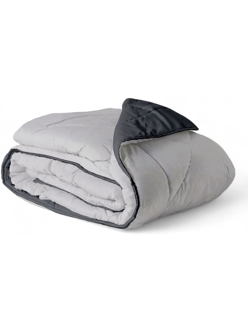 Couette Bi-Colore Effet Lavé COCON Gris - Kiabi