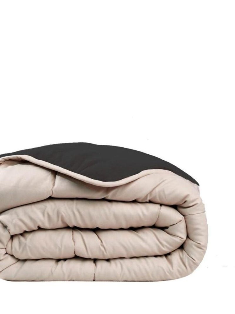 Couette bi-matière très chaude 220x240 cm Today dune fusain Beige - Kiabi