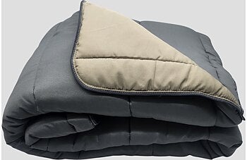 Couette bicolore Gris / Lin - 2 personnes 220 x 240