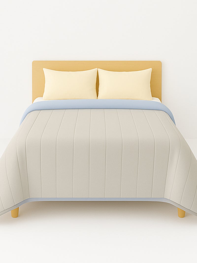 Couette Bicolore Légère Gris Bleu - Kiabi