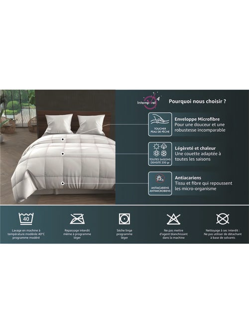 Couette blanche CONFORT toutes saisons, par Intemporel - Kiabi