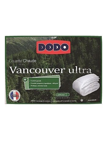 Couette Chaude - DODO - Vancouver Ultra - 220 x 240 cm - Blanc