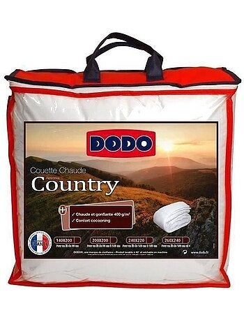 Couette chaude 400gr/m² - dodo - country - 140 x 200 cm - blanc
