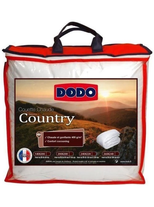 Couette chaude 400gr/m² - dodo - country - 240 x 260 cm - blanc - Kiabi