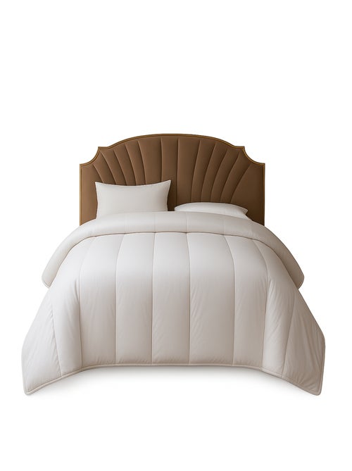 Couette Chaude blanche Coton - 2 personnes 240 x 280 - spécial grand lit - Kiabi
