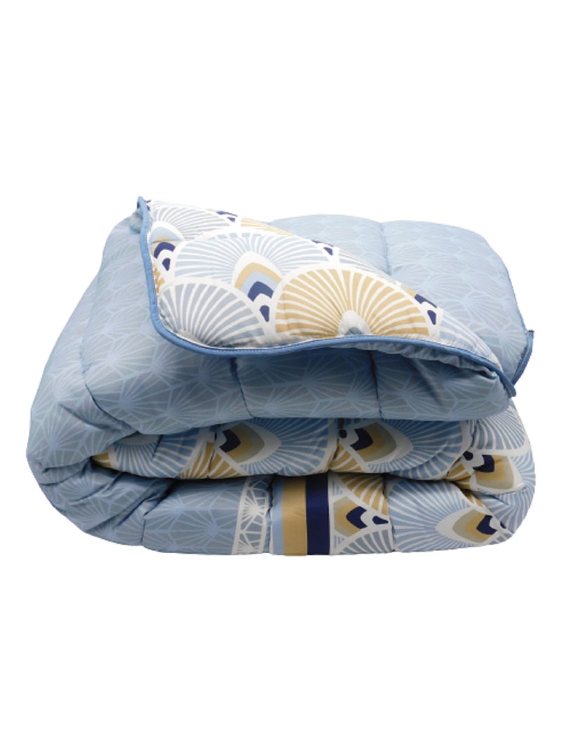 Couette Chaude Imprimée Bleu Orange - Kiabi