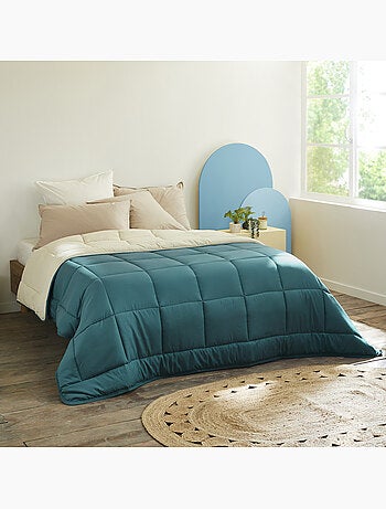 Couette chaude microfibre bicolore 400 gr/m2
