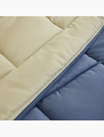 Couette chaude microfibre bicolore 400 gr/m2