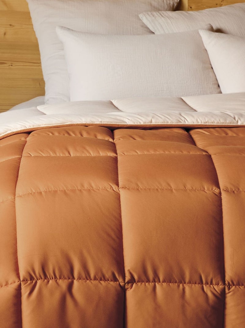 Couette chaude microfibre bicolore 400 gr/m2 Cuivre - Kiabi