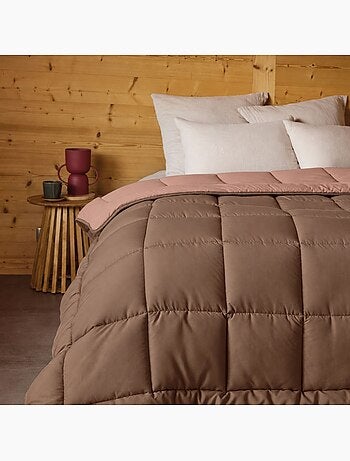 Couette chaude microfibre bicolore 400 gr/m2