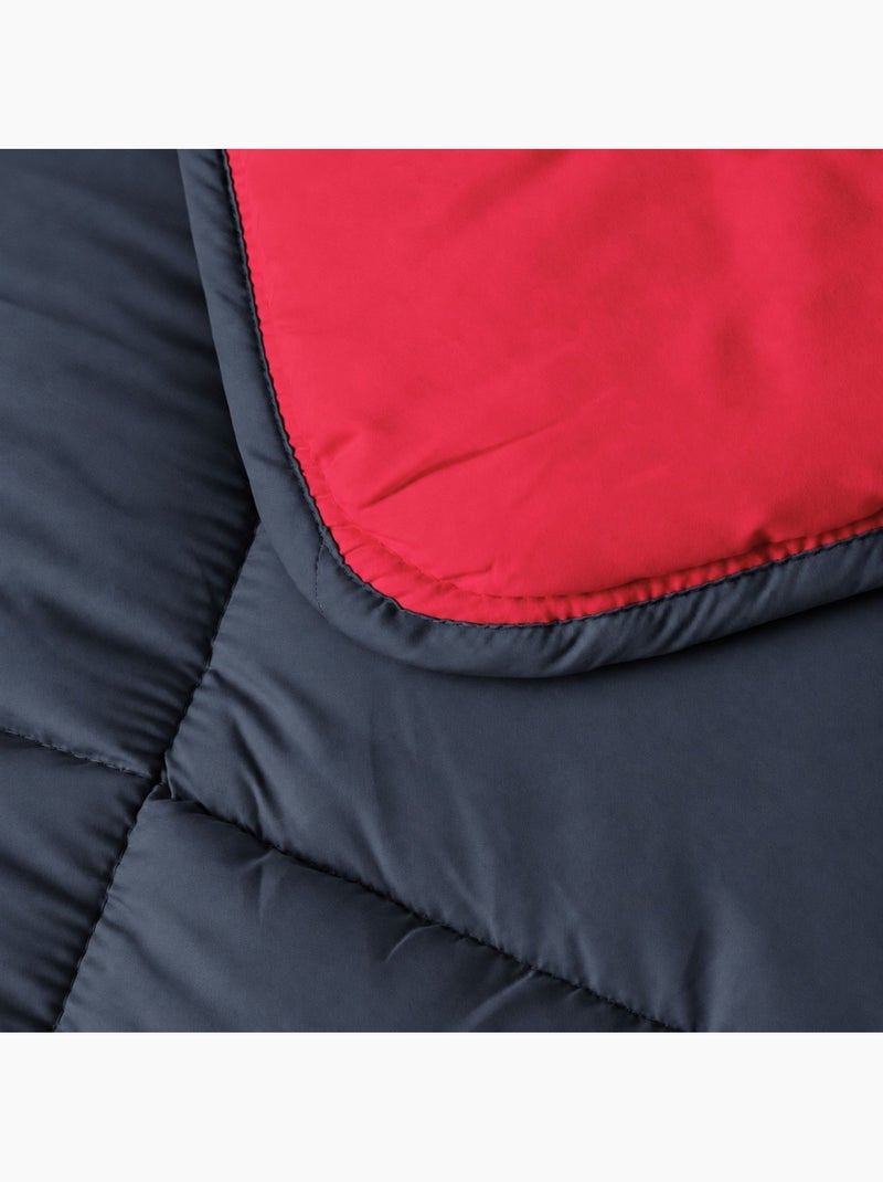 Couette chaude microfibre bicolore 400 gr/m2 Rouge - Kiabi