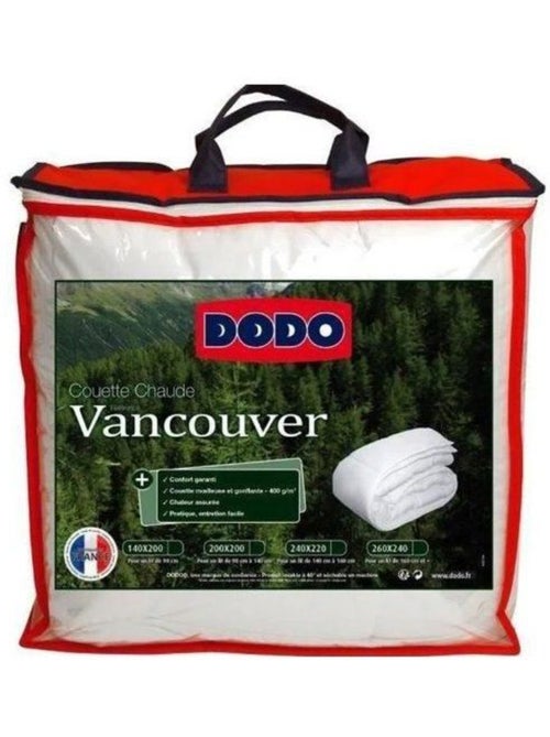 Couette chaude vancouver 400gr/m² - dodo - 240 x 260 cm - blanc - Kiabi Couette chaude vancouver 400gr/m² - dodo - 240 x 260 cm - blanc - Kiabi