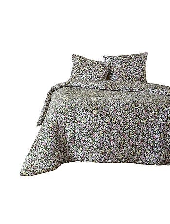 Couette coton imprimee Myosotis fleurie