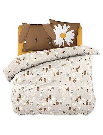 Couette coton imprimee Pompon le petit lapin