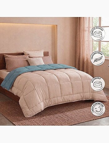 Couette d'été en microfibre bicolore