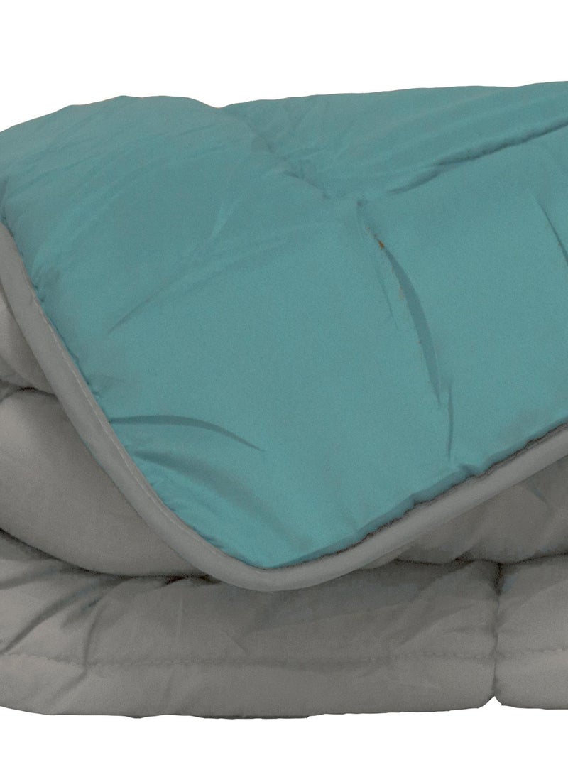 Couette d'été en microfibre bicolore Bleu - Kiabi