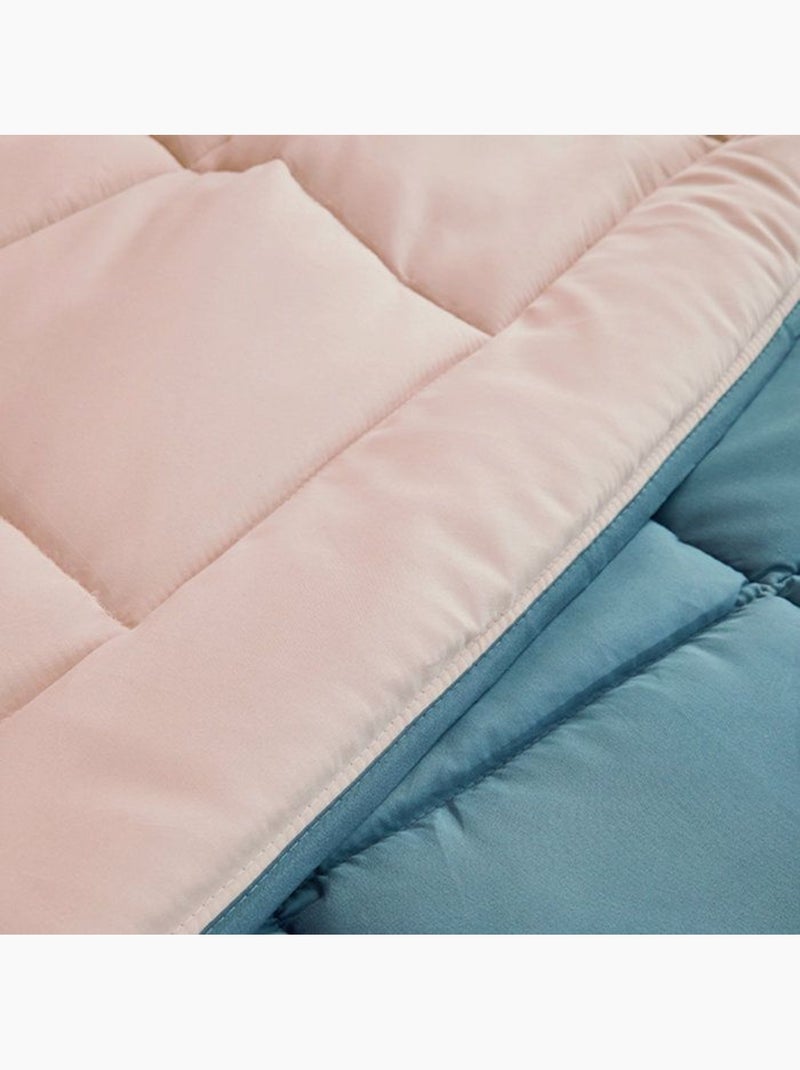 Couette d'été en microfibre bicolore Bleu - Kiabi