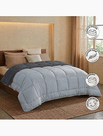 Couette d'été en microfibre bicolore