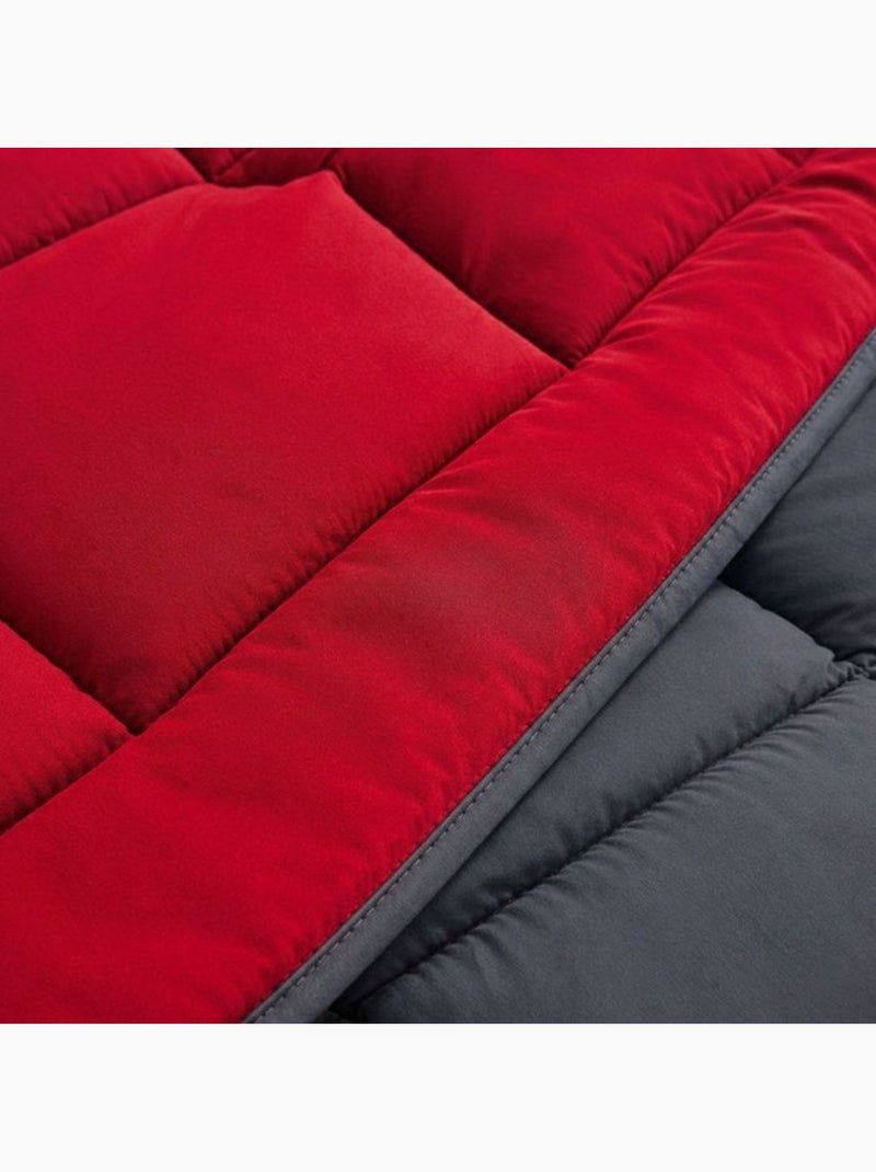 Couette d'été en microfibre bicolore Rouge - Kiabi