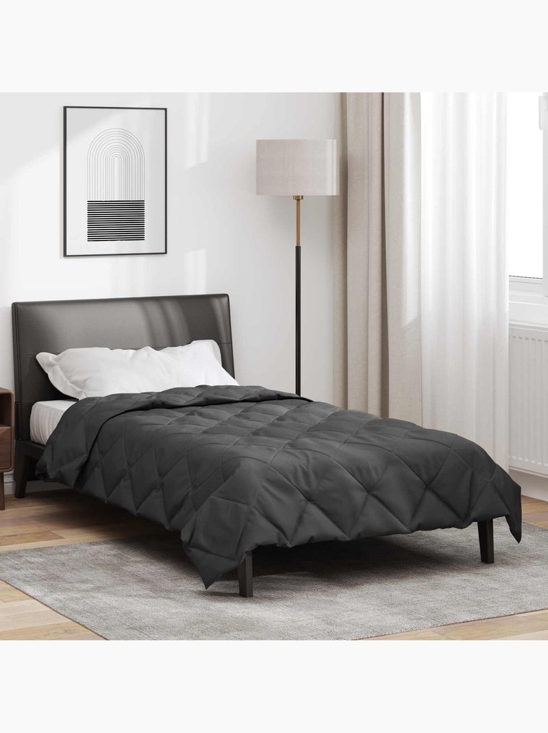 Couette d’été matelassée microfibre 200 g/m² - vidaxl gris anthracite - Kiabi