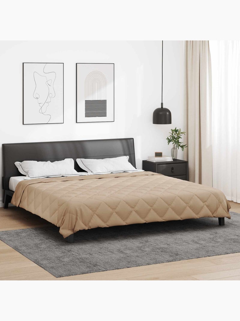 Couette d’été matelassée microfibre 200 g/m² - vidaxl Taupe - Kiabi