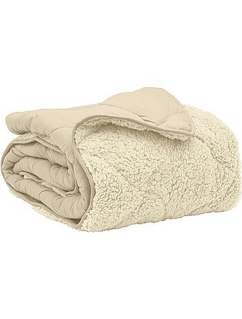 Couette d’été matelassée microfibre effet teddy anthracite - vidaxl