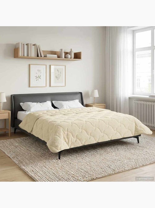 Couette d’été matelassée microfibre effet teddy anthracite - vidaxl - Kiabi