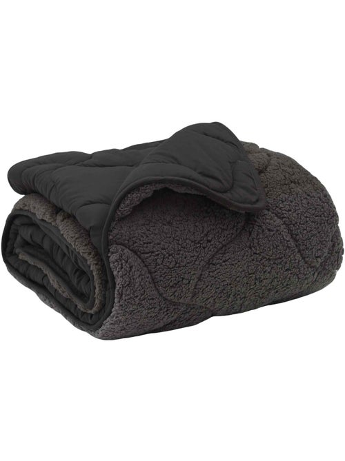 Couette d’été matelassée microfibre effet teddy anthracite - vidaxl - Kiabi Couette d’été matelassée microfibre effet teddy anthracite - vidaxl - Kiabi