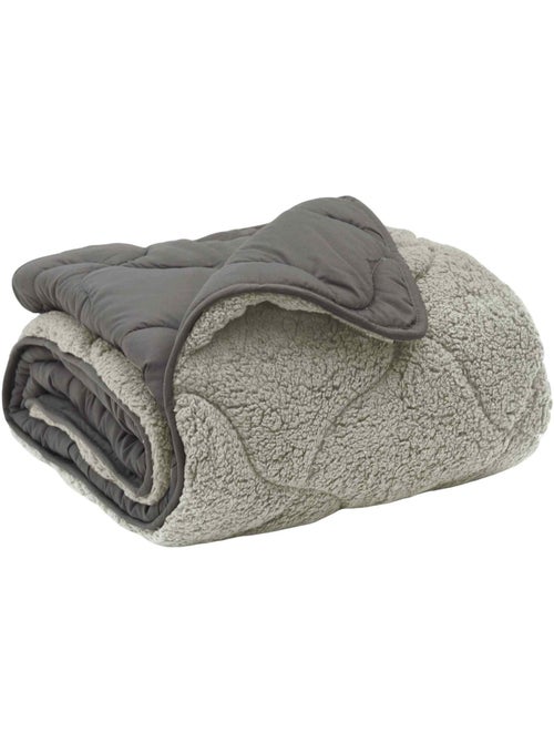 Couette d’été matelassée microfibre effet teddy anthracite - vidaxl - Kiabi Couette d’été matelassée microfibre effet teddy anthracite - vidaxl - Kiabi
