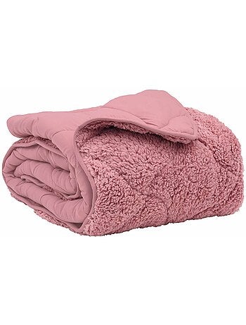 Couette d’été matelassée microfibre effet teddy anthracite - vidaxl