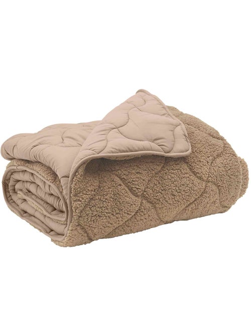 Couette d’été matelassée microfibre effet teddy anthracite - vidaxl - Kiabi