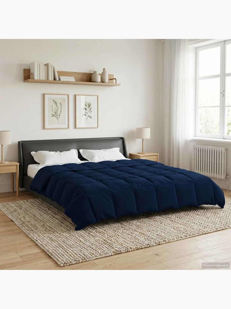 Couette d’été matelassée réversible velours microfibre - vidaxl Bleu - Kiabi