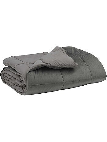 Couette d’été matelassée réversible velours microfibre - vidaxl