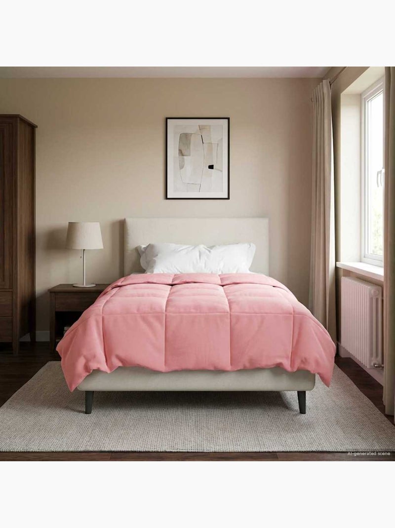 Couette d’été matelassée réversible velours microfibre - vidaxl Rose - Kiabi
