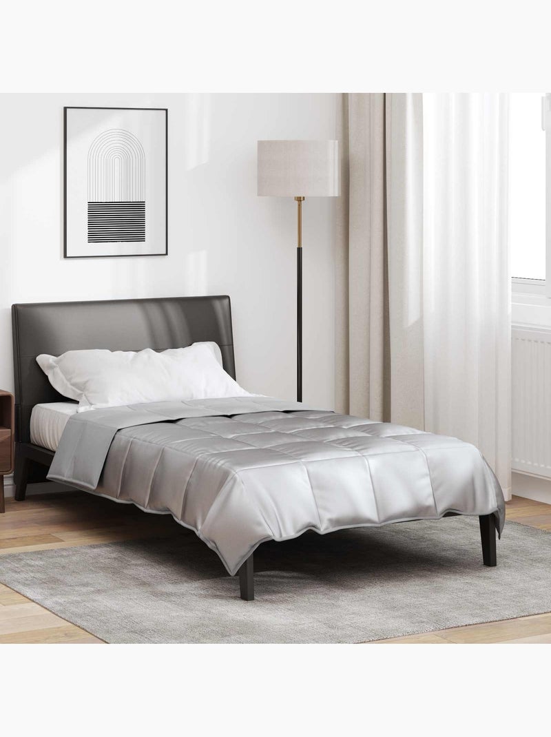 Couette d’été matelassée satin et microfibre - vidaxl Argenté - Kiabi