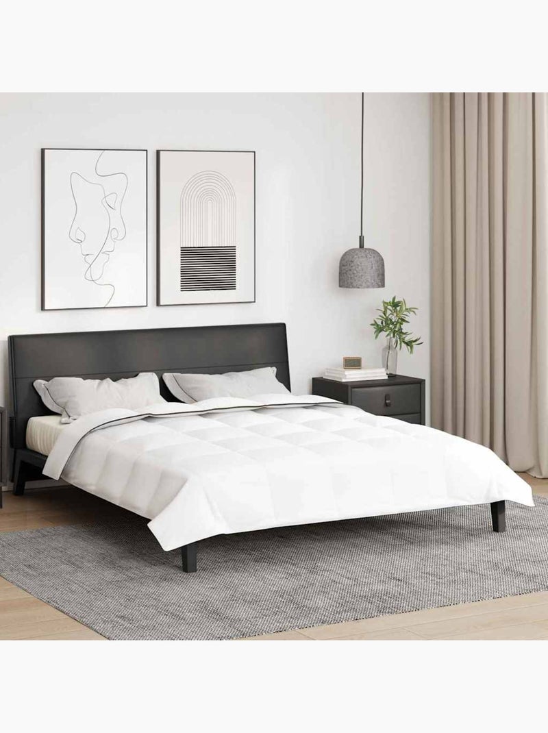 Couette d’hiver 155x200 en plumes et duvet, ouate légère respirante - vidaxl Blanc - Kiabi