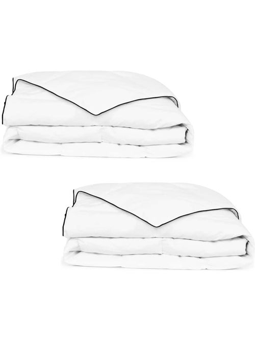Couette d’hiver 2 pièces en microfibre garnissage duvet d’oie - vidaxl - Kiabi Couette d’hiver 2 pièces en microfibre garnissage duvet d’oie - vidaxl - Kiabi
